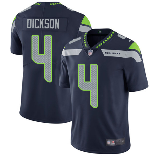 Seattle Seahawks Limited Navy Blue Men Michael Dickson Home Jersey NFL Football #4 Vapor Untouchable